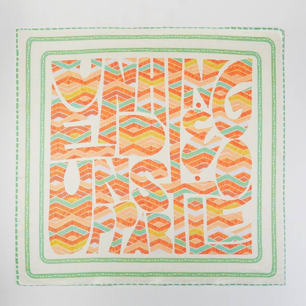 Abstract Satin Scarf - 3 Colors