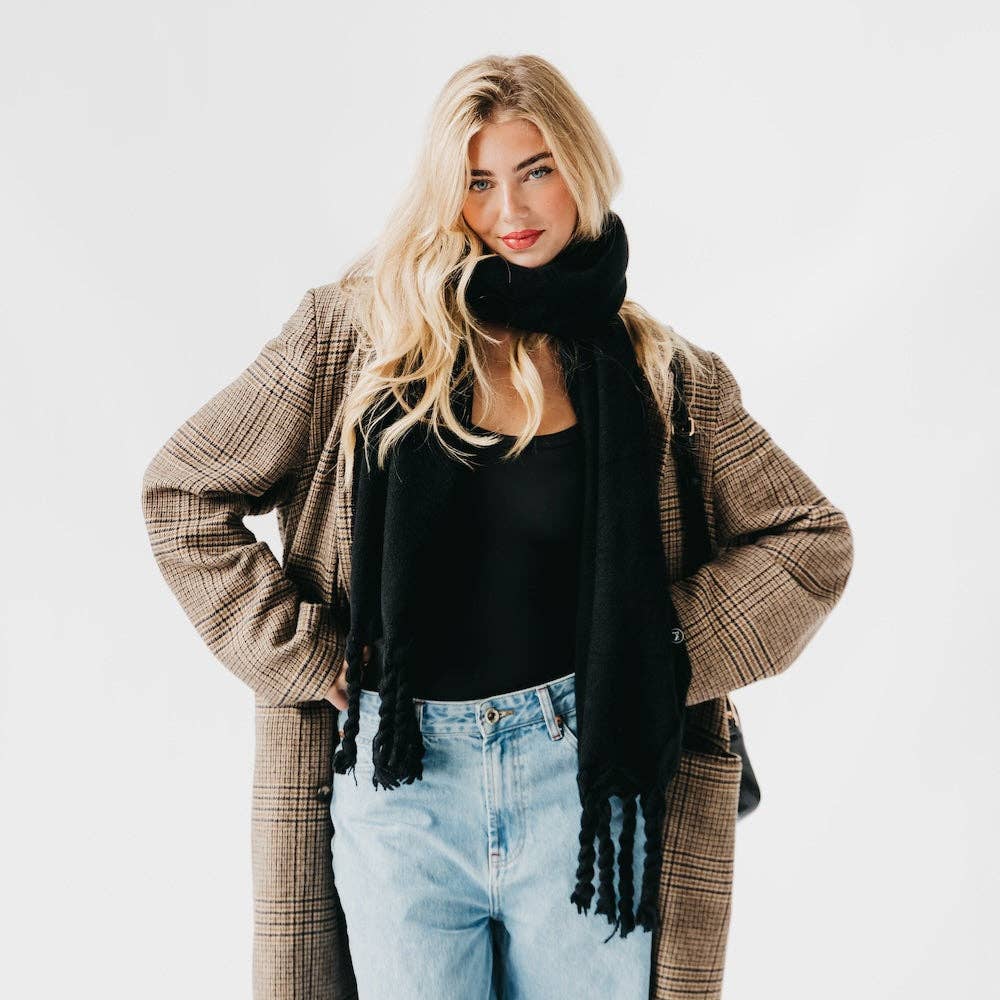 Twyla Twisted Tassel Scarf: 3 Colors