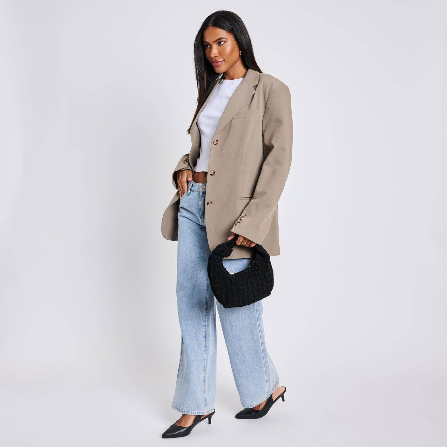 Autumn Woven Genuine Suede Leather Bag