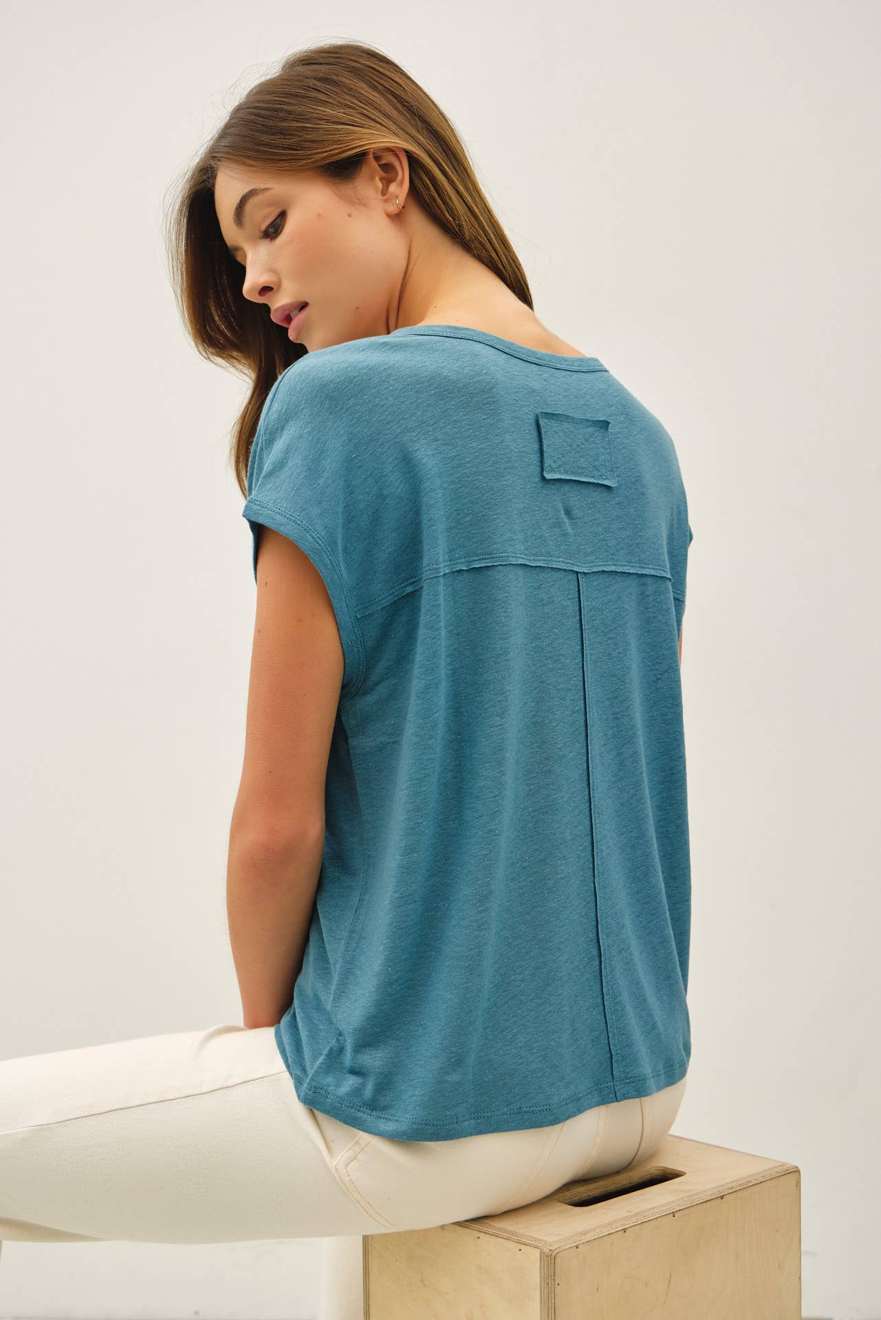 Linen Boxy Tee - 2 Colors