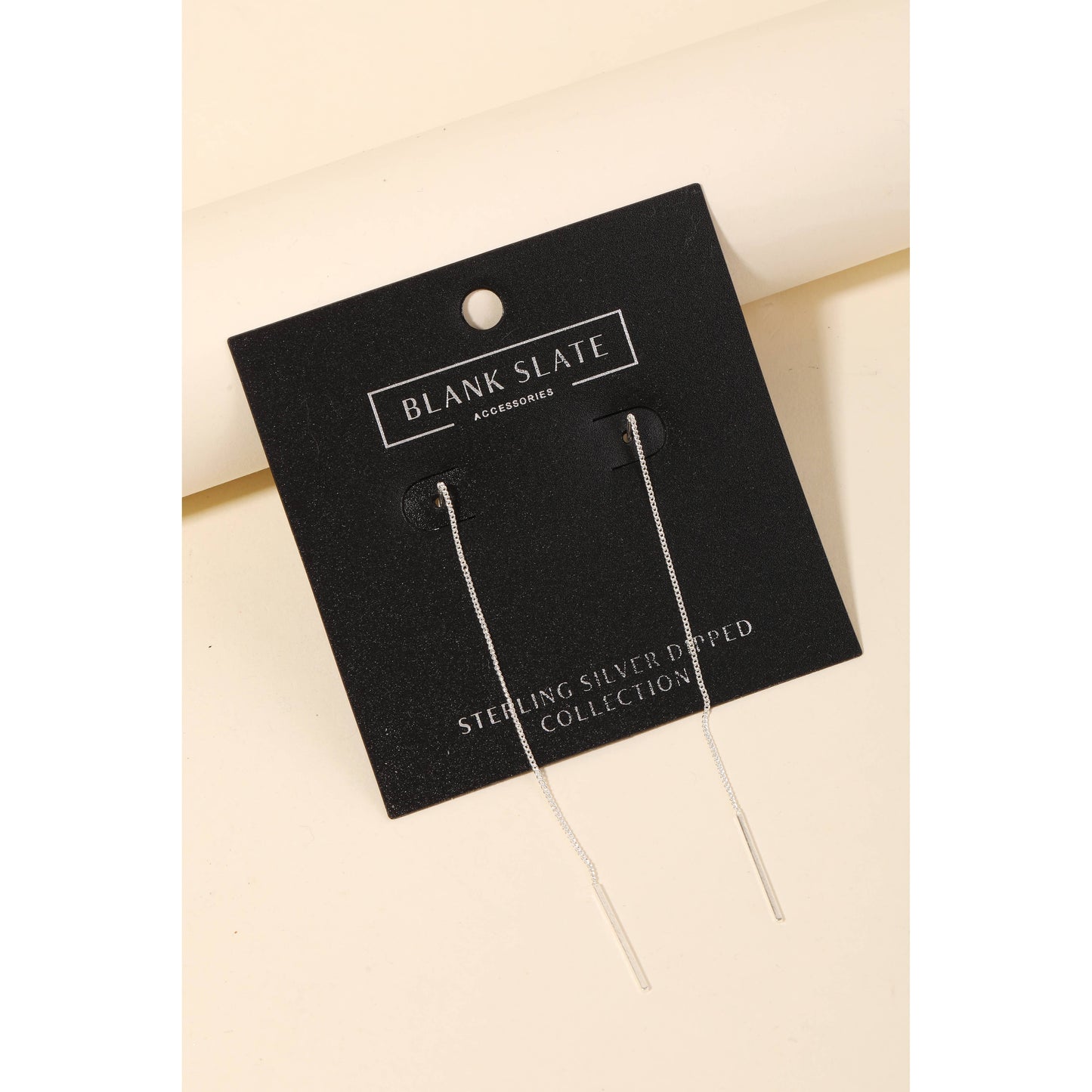 Gold Dipped Bar Threader Earrings: G