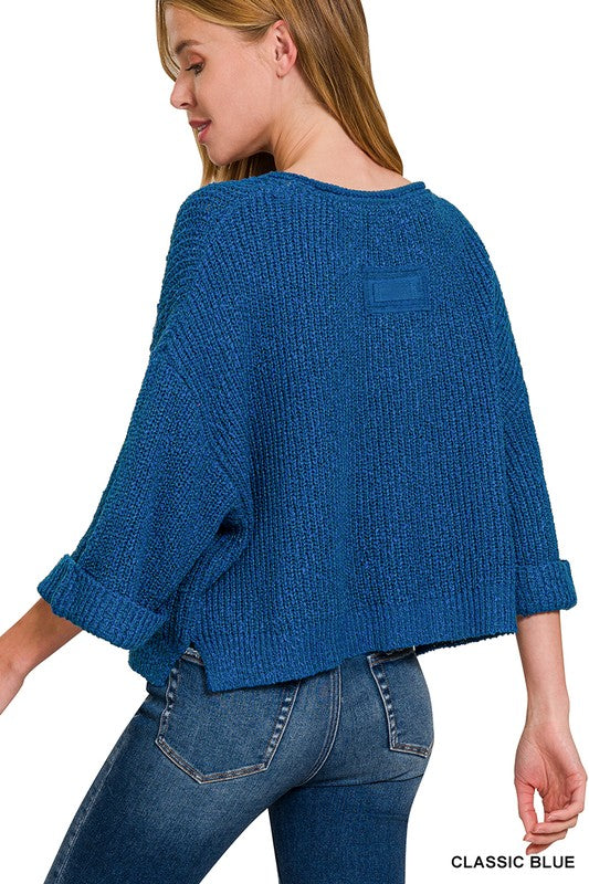 Patched Sweater - 2 Colors