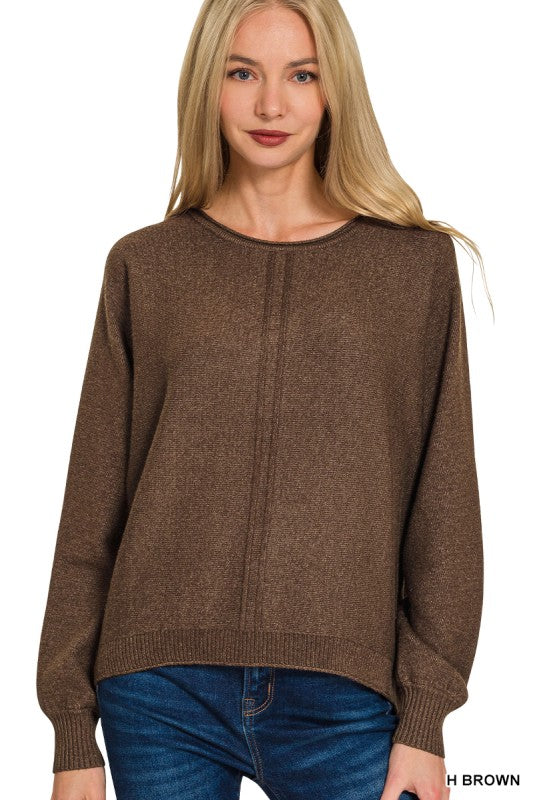 Front Seam Sweater - Multiple Colors