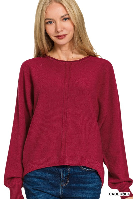 Front Seam Sweater - Multiple Colors