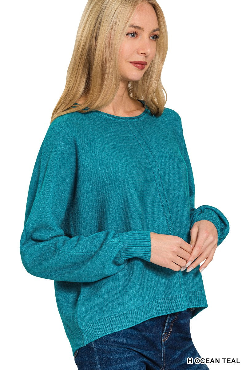 Front Seam Sweater - Multiple Colors