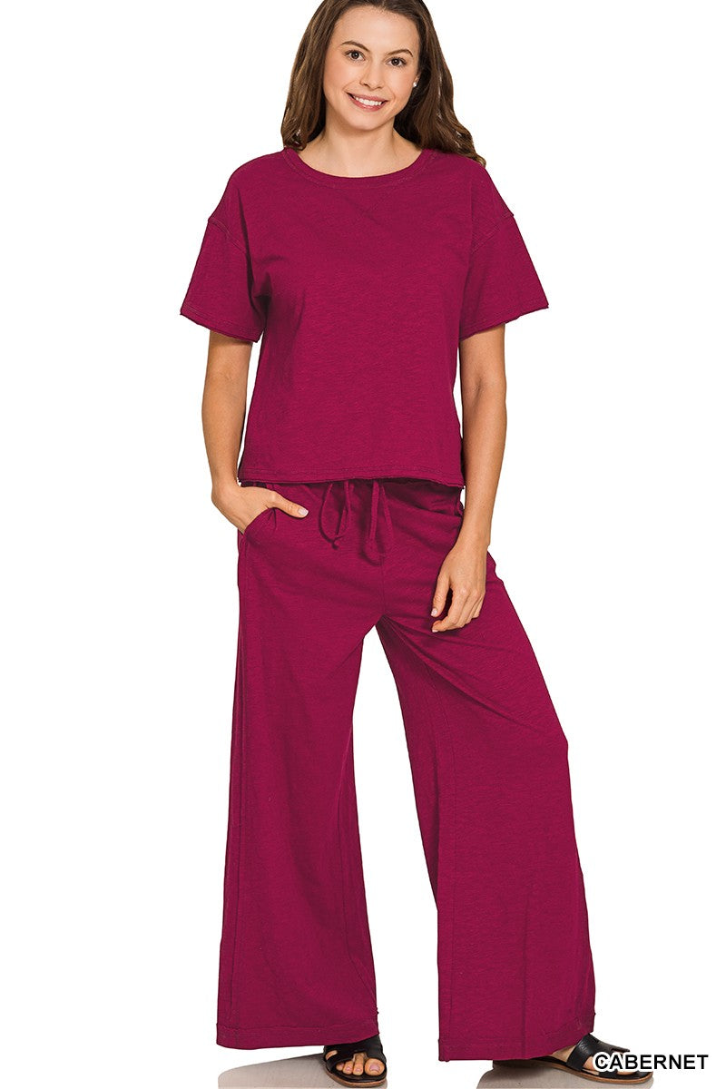 Cotton Slub Set - Merlot