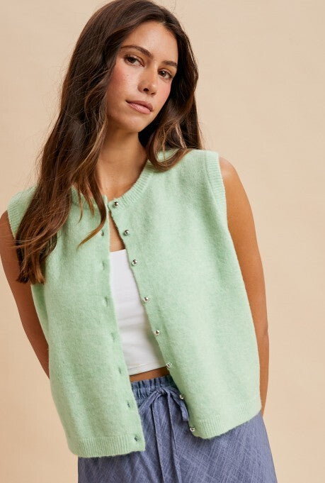 Melange Sweater Vest Top