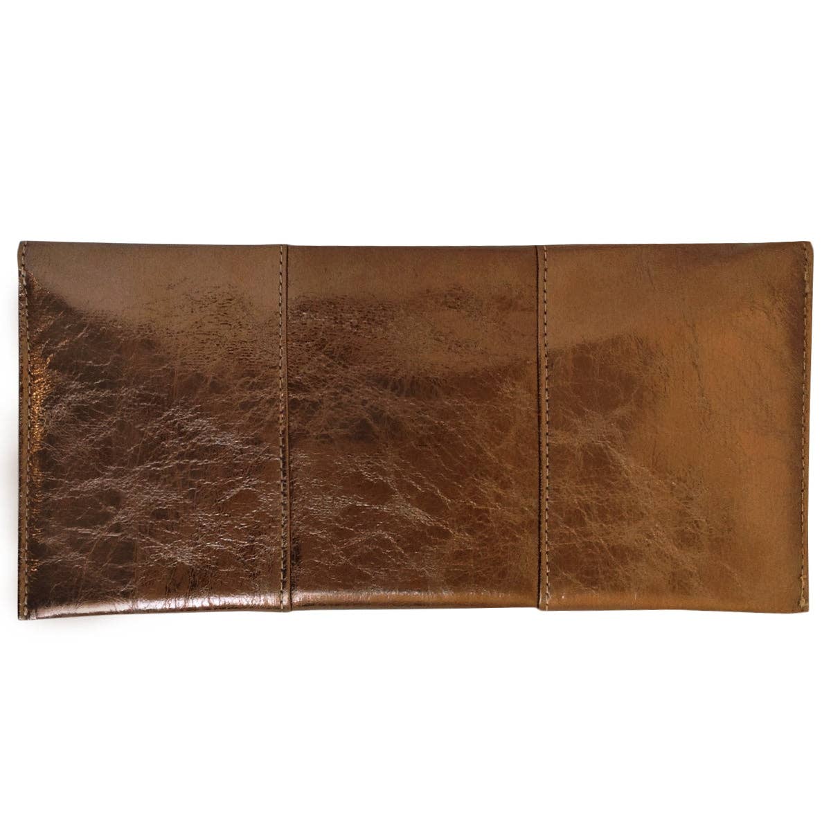 Crushed Metallic Evening Clutch: BRONZE