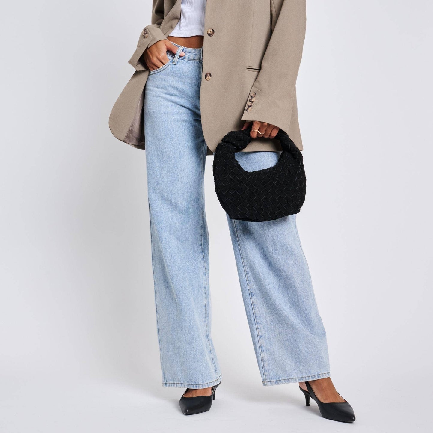 Autumn Woven Genuine Suede Leather Bag