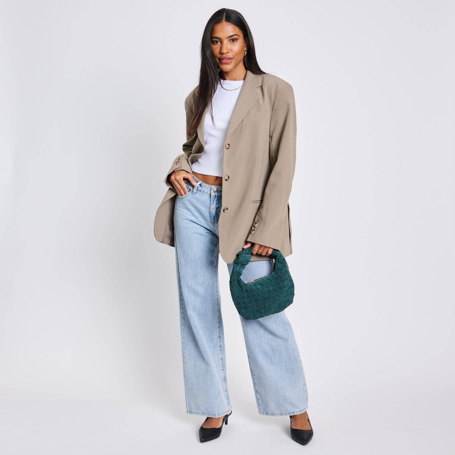 Autumn Woven Genuine Suede Leather Bag