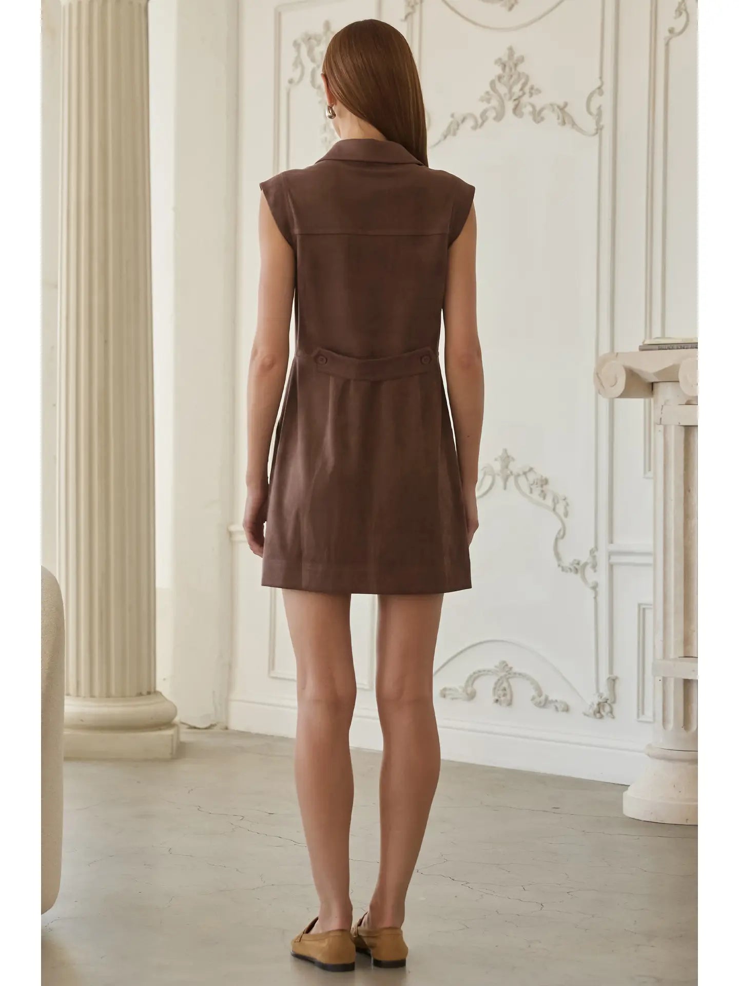 Chocolate Suede Mini Dress