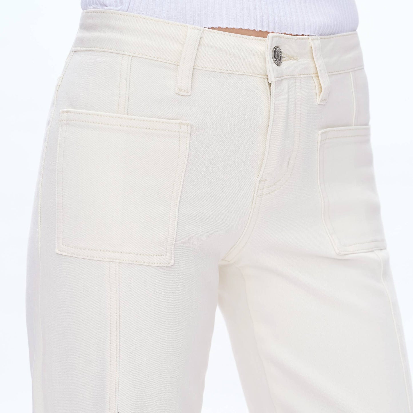 Mid Rise Wide Leg Utility Pants