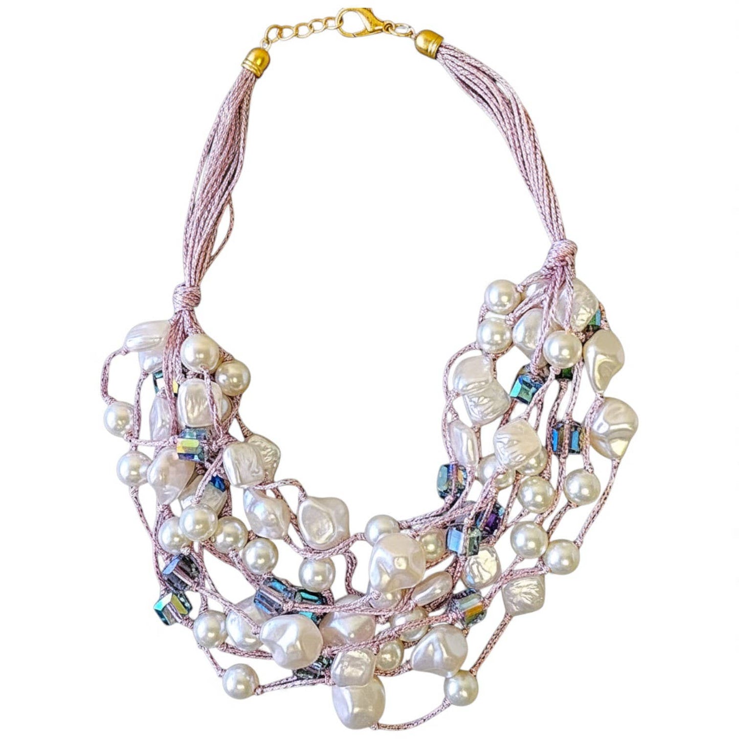 Chunky Pastel Pearl Necklace