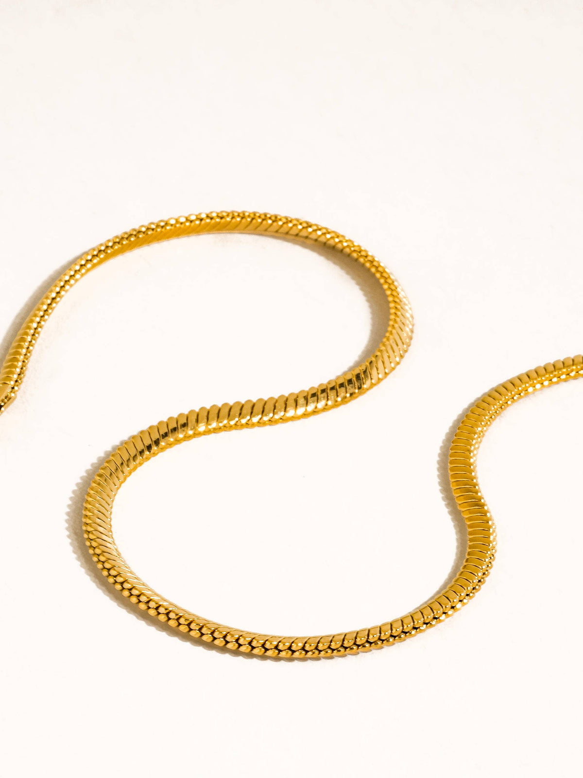 Papillon 18K Gold Non-Tarnish Snake Chain Necklace