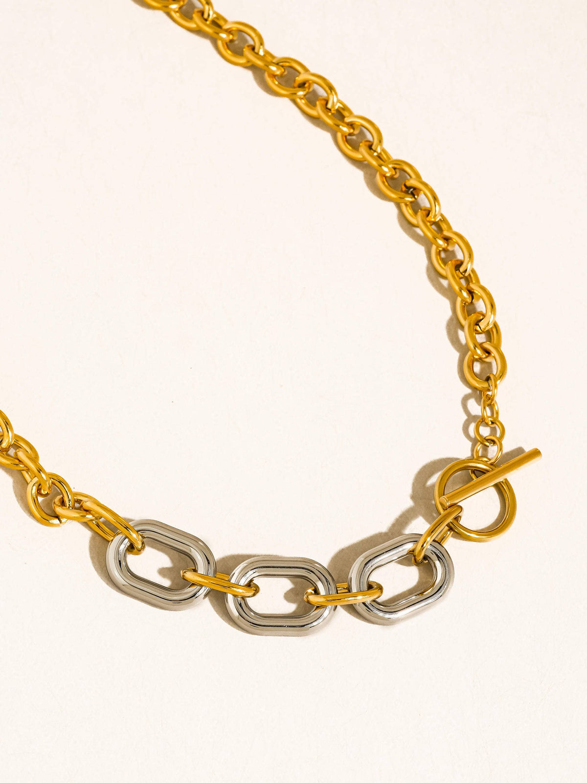 Lurette 18K Two Tone Chain Necklace
