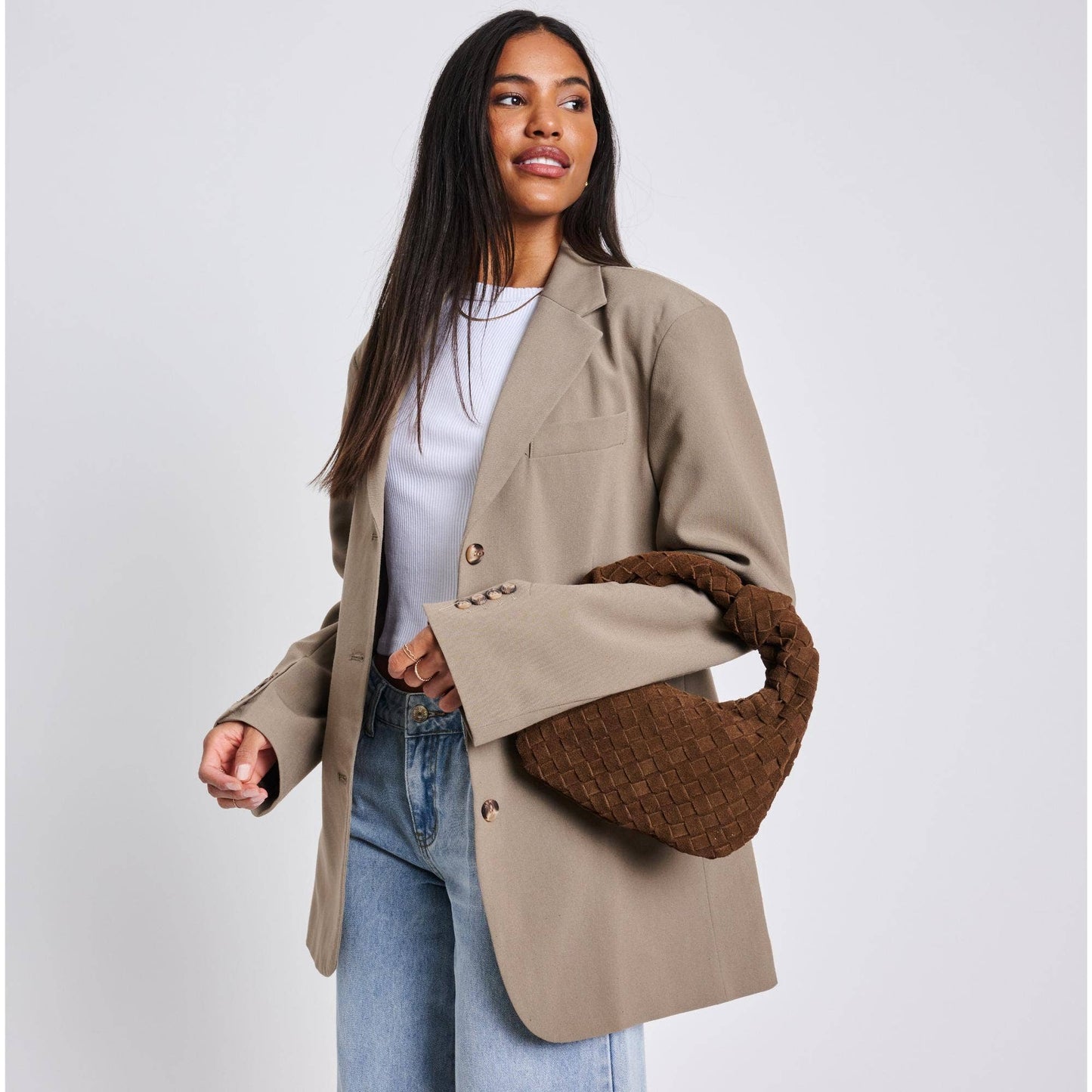 Autumn Woven Genuine Suede Leather Bag
