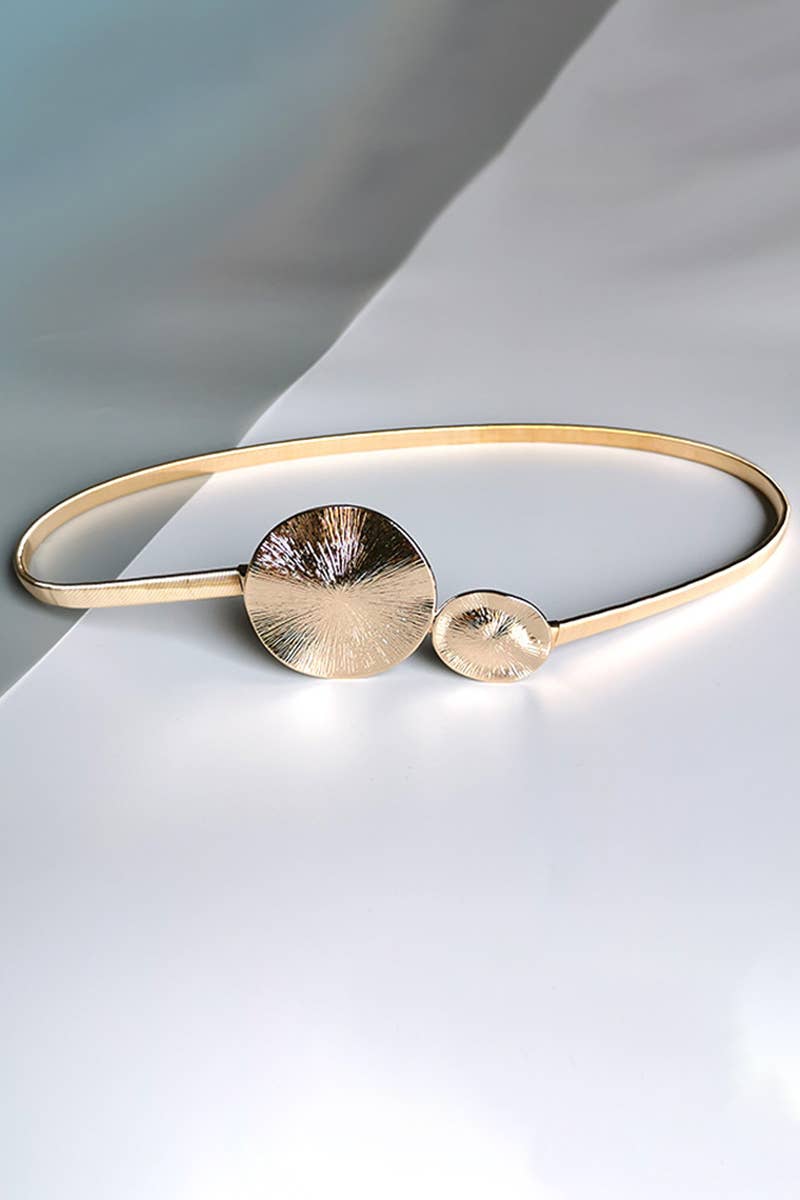 Gold Disc Buckle Belt