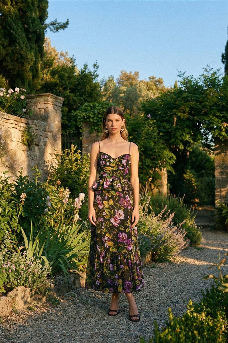 Midnight Violet Midi Dress