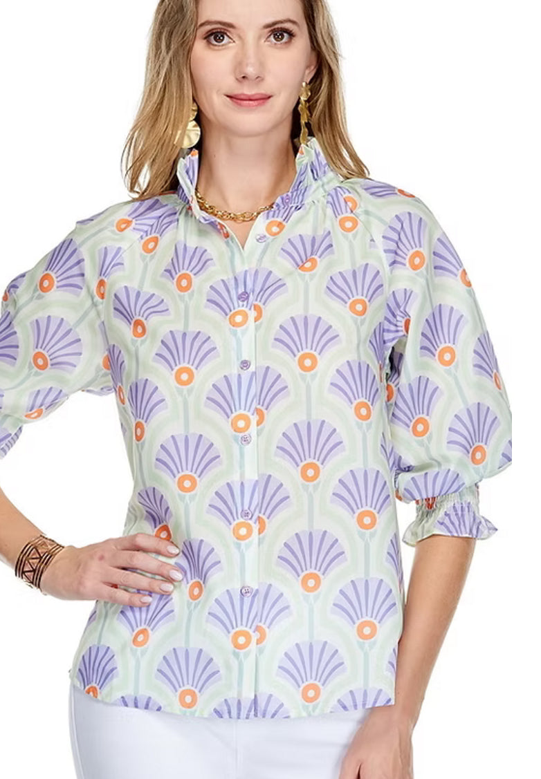 Lilac Fans Blouse