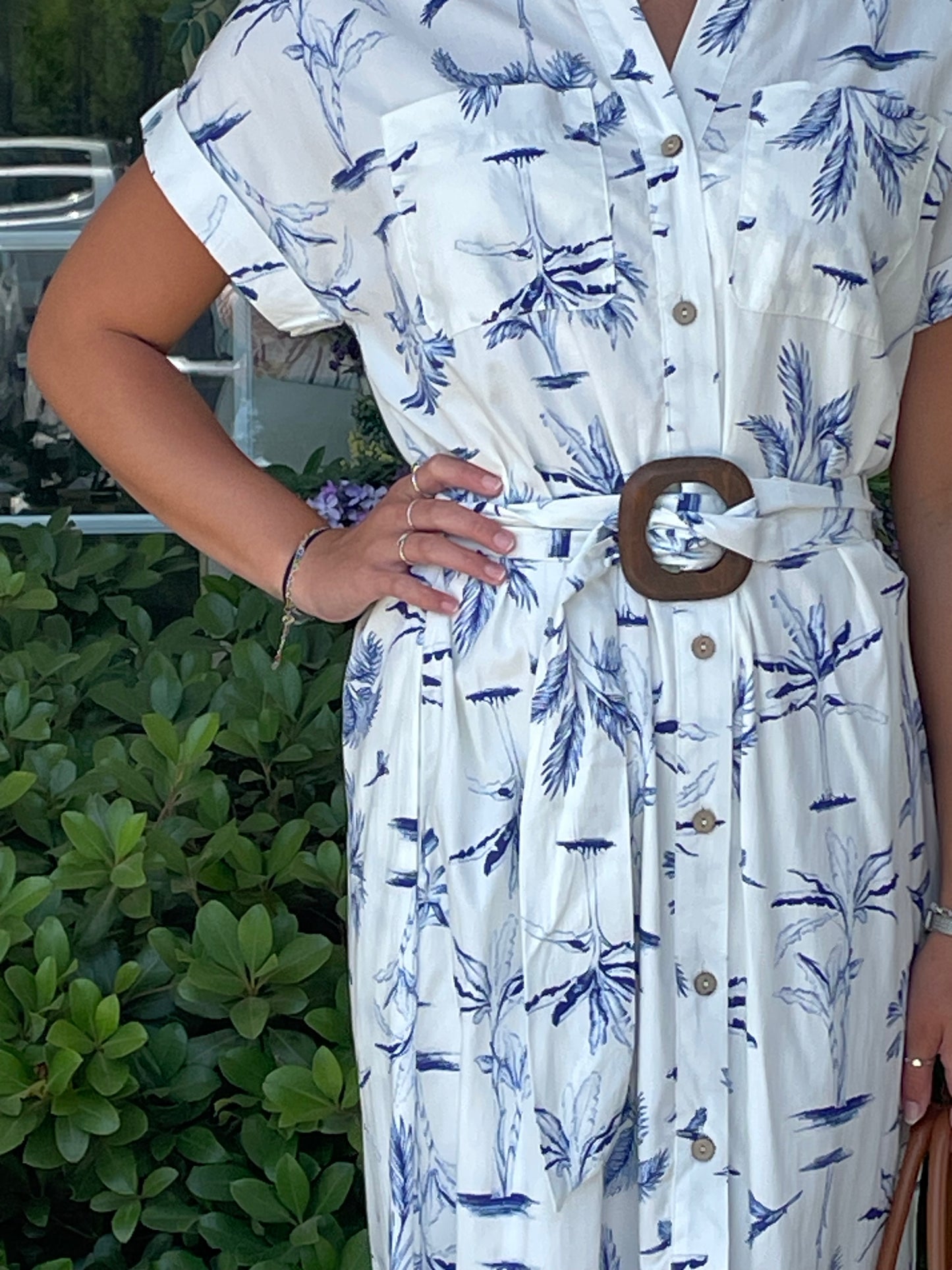 Blue Palms Dress