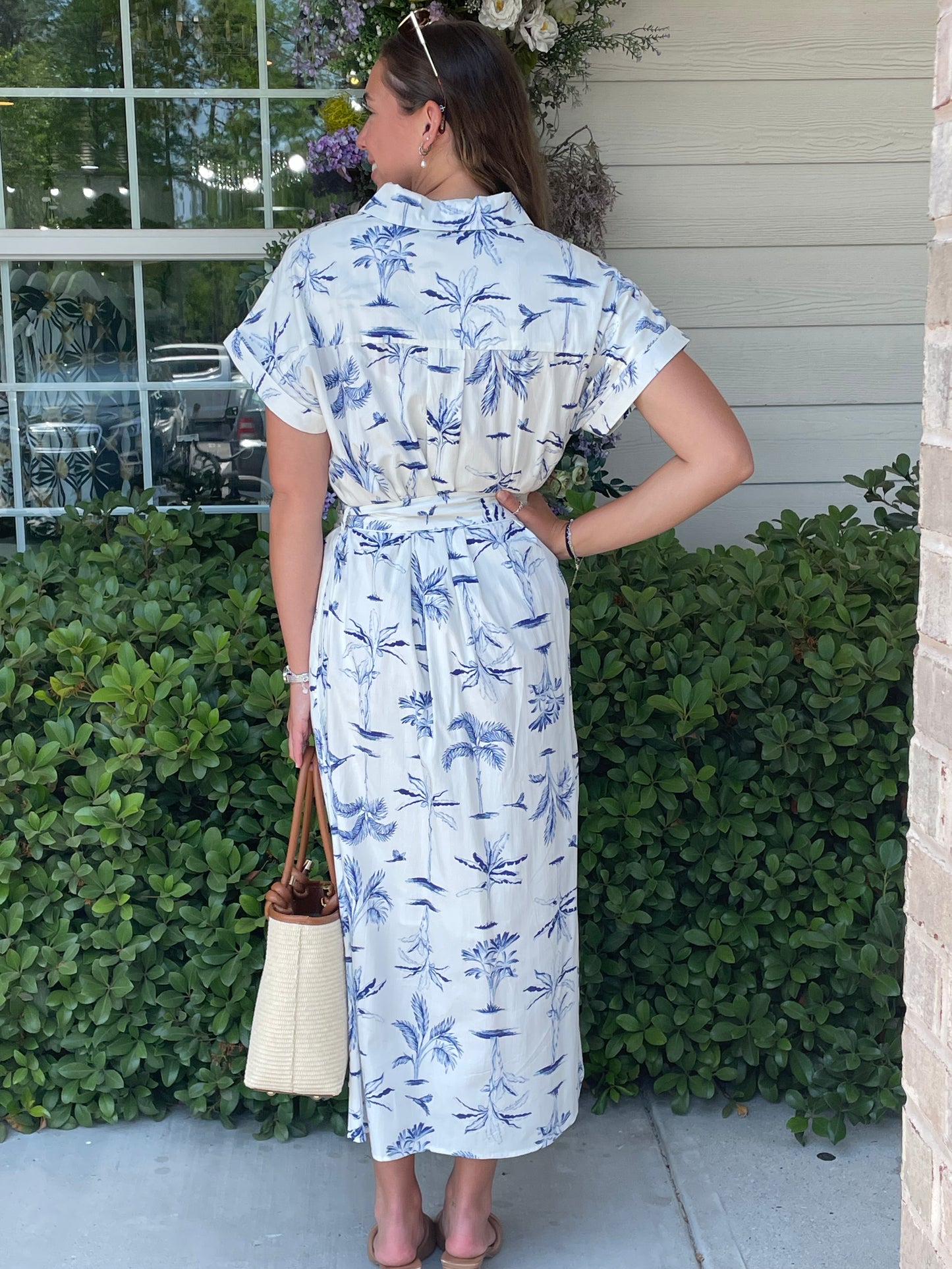 Blue Palms Dress