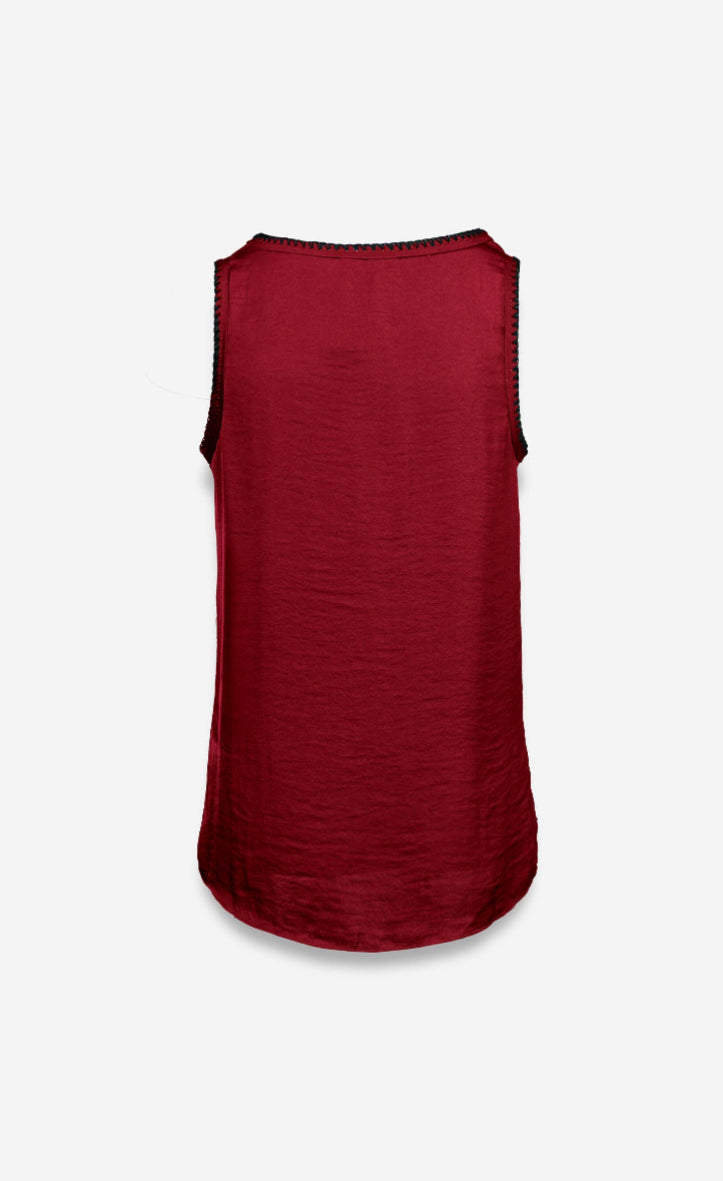 Whipstitch Crimson Tank