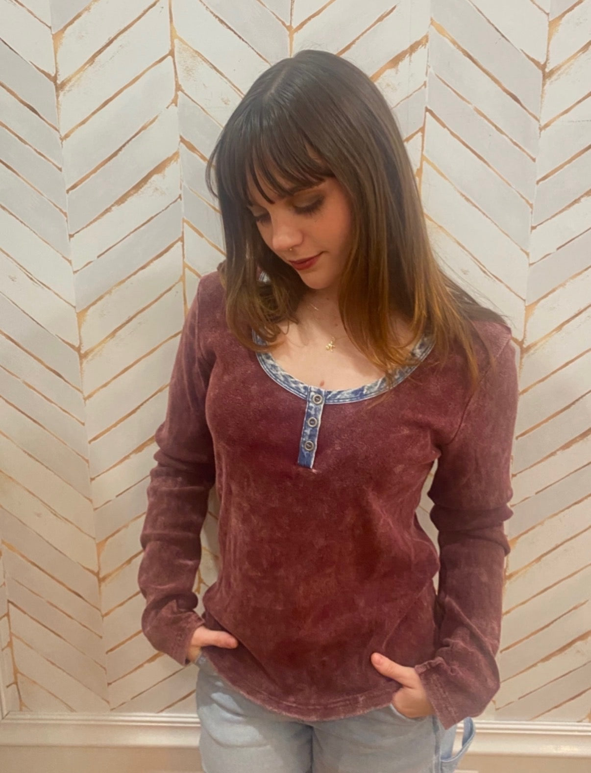 Mixed Media Henley - 2 Options