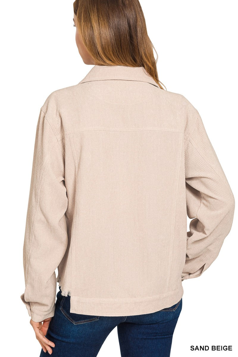 Corduroy Frayed Jacket