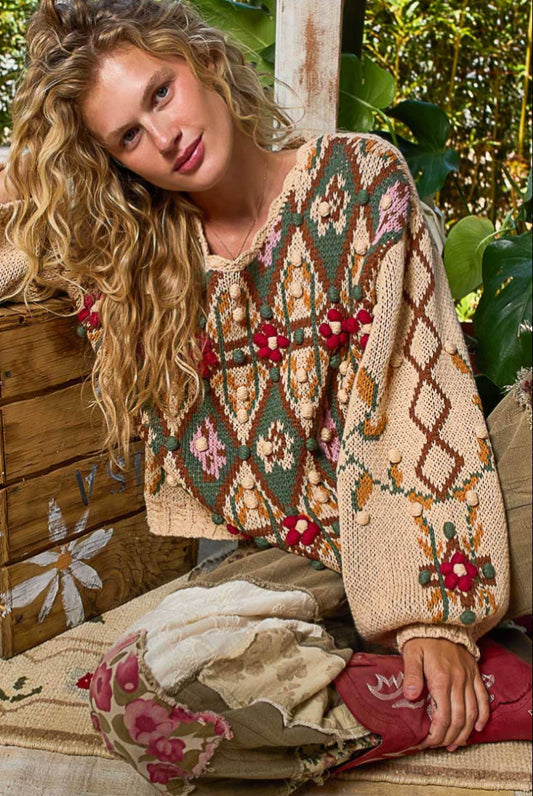 Mocha Mousse 3D Sweater