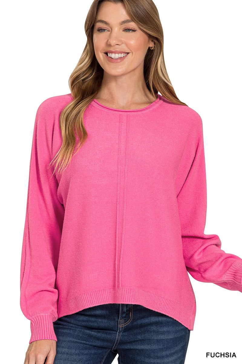 Front Seam Sweater - Multiple Colors