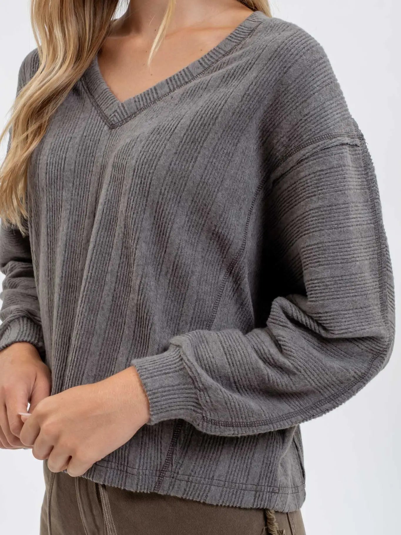 Textured Stripe Sweater - 2 Colors