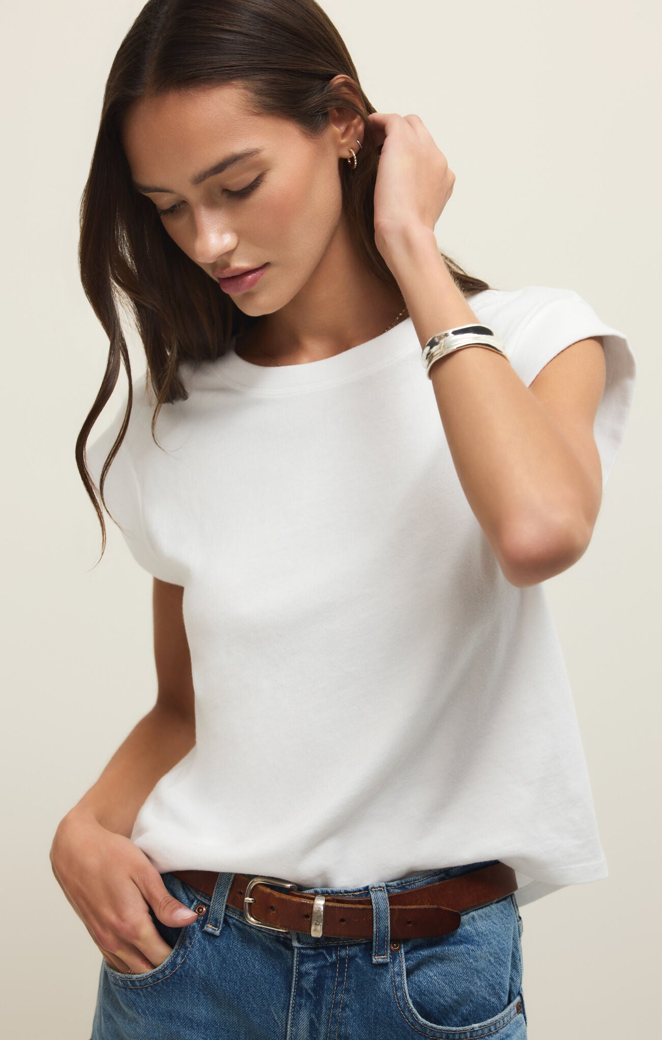 Camino Jersey Top - White