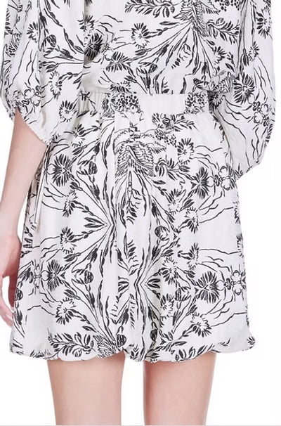 Ink Blossom Mini Skirt