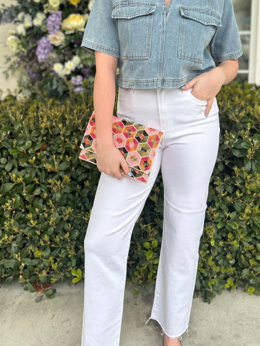 Tracey High Rise Straight - White