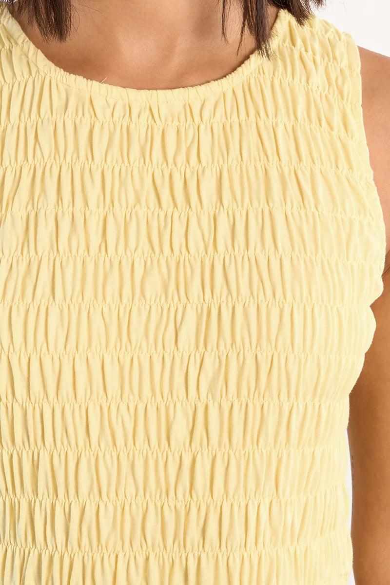 Golden Smocked Dress