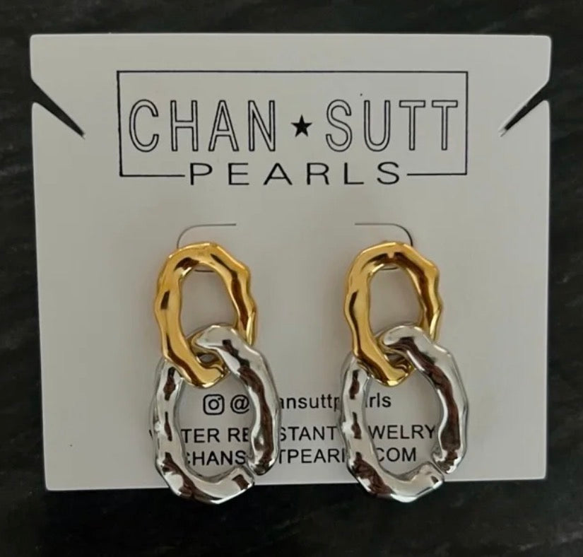 Two Tone Circle Earring
