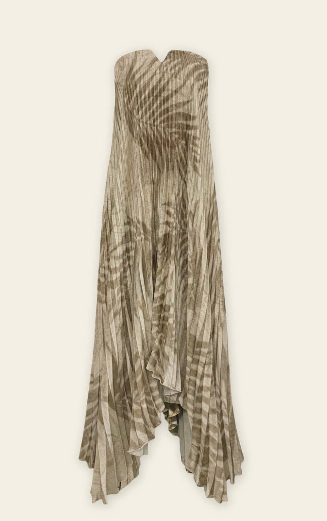 Palms Pleated Dress