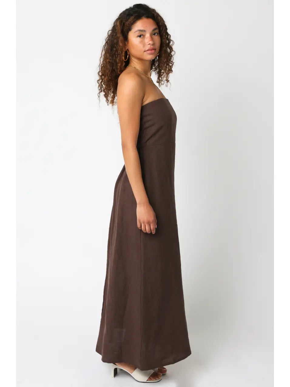 Cocoa Linen Dress