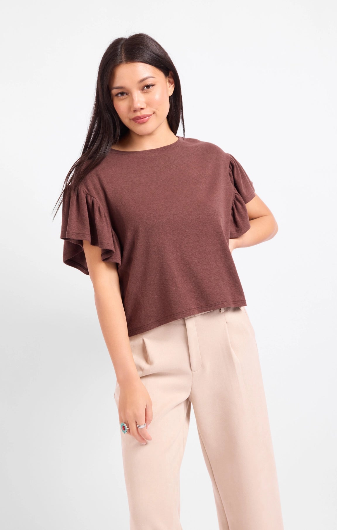 Delphine Ruffle Tee