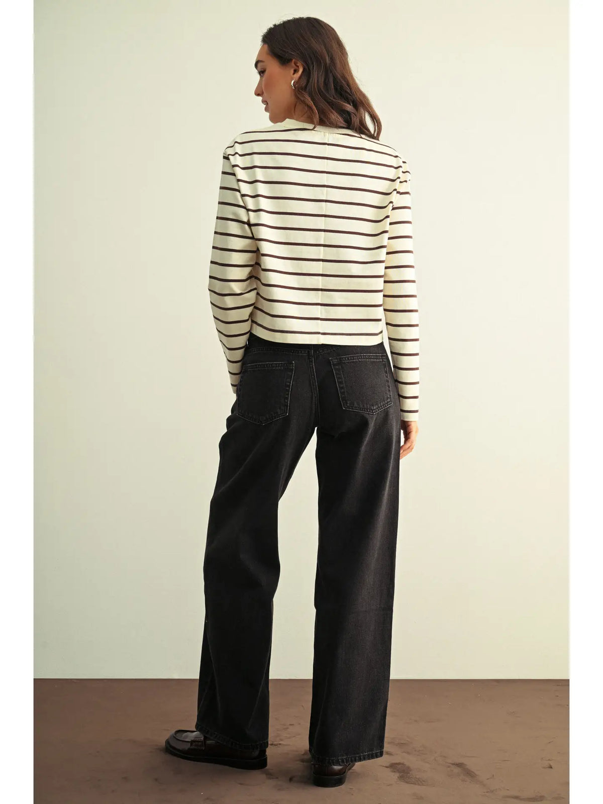 Washed Black Wide Leg Denim