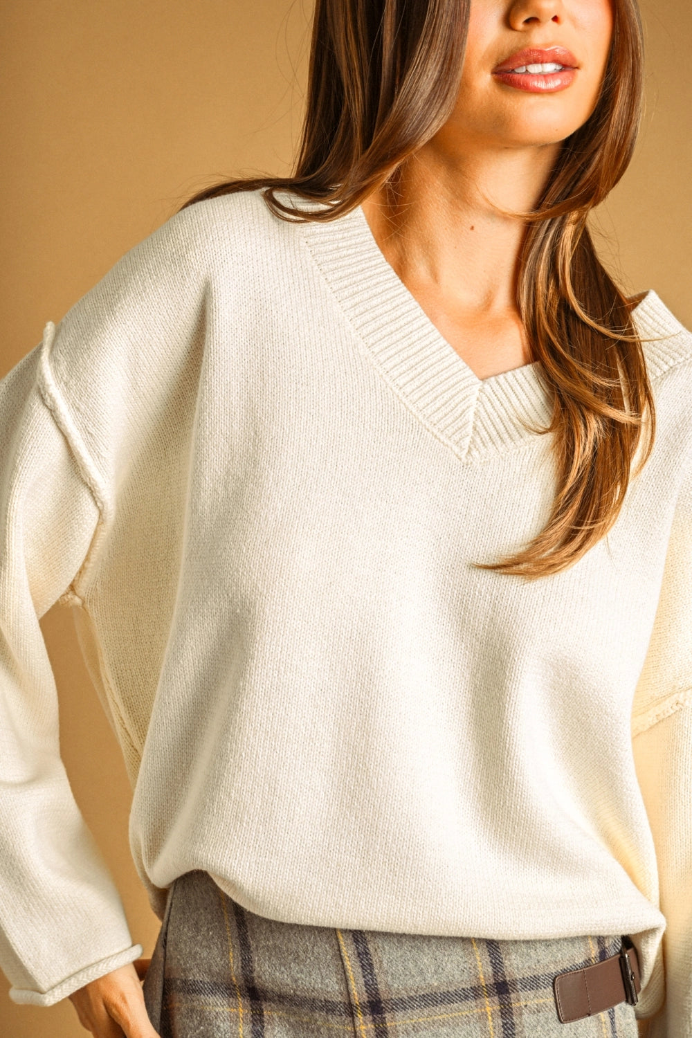 Snowcat V Neck Sweater