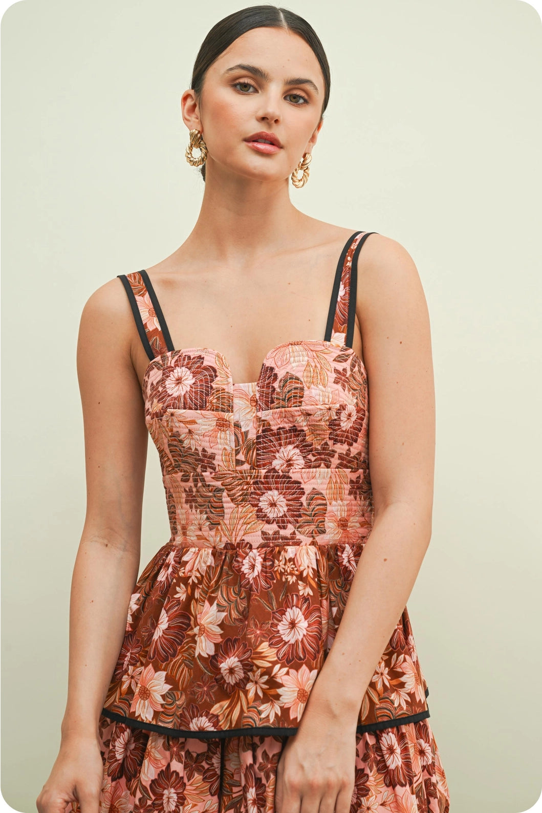 Retro Flora Print Dress