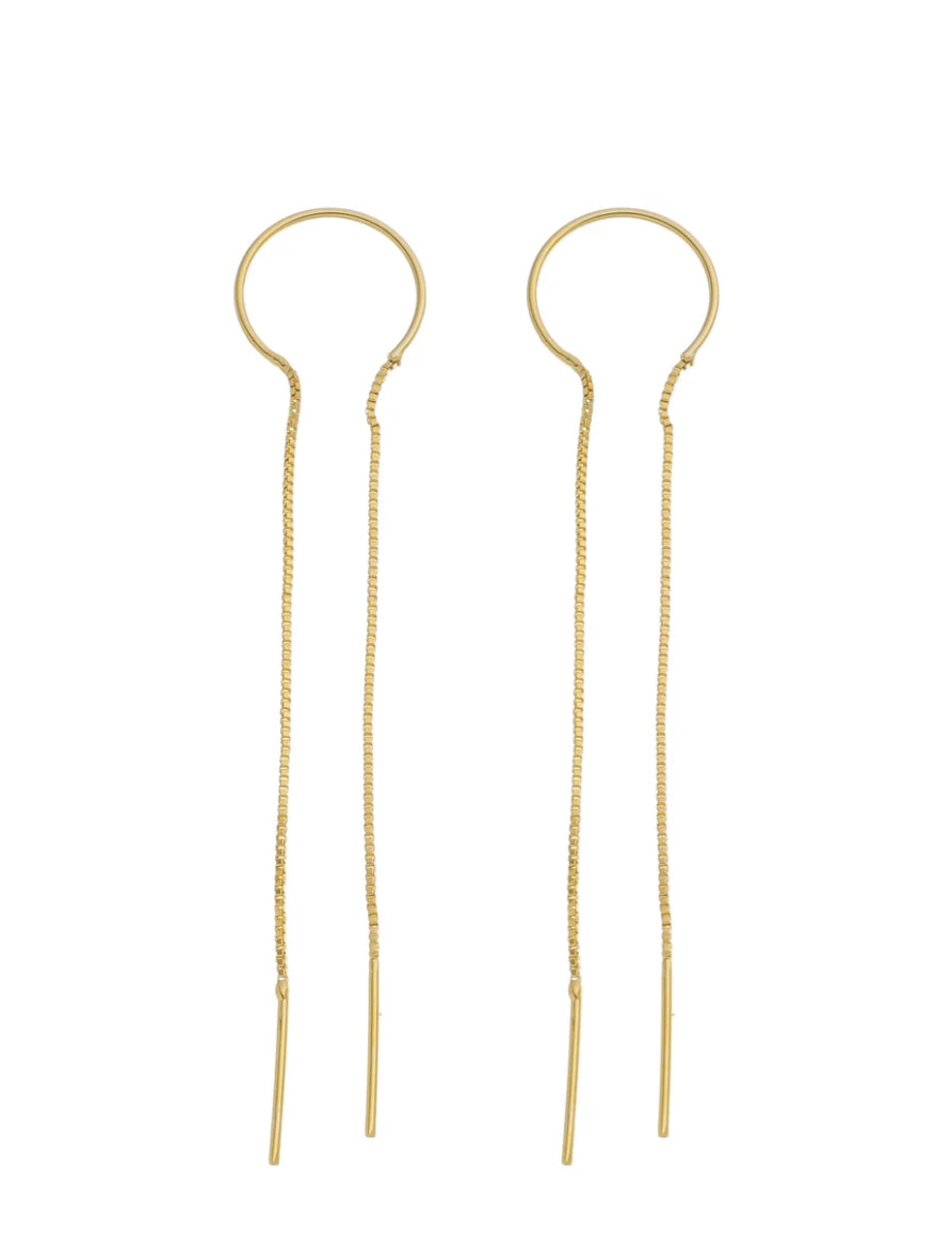Circle Loop Thread Earring - 2 sizes