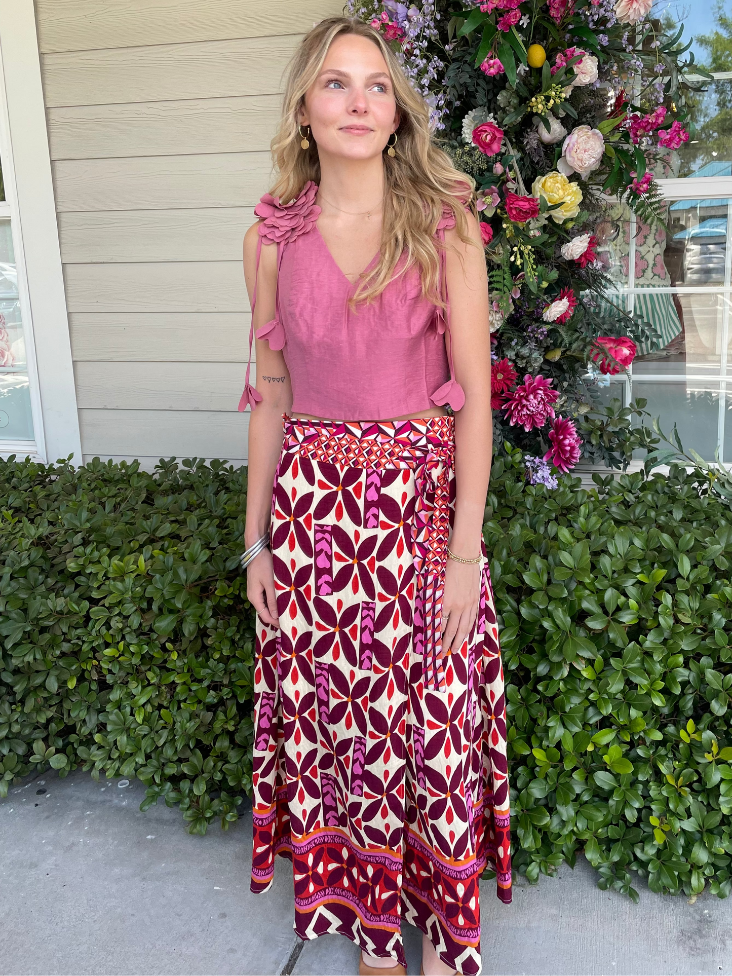Border Wrap Skirt