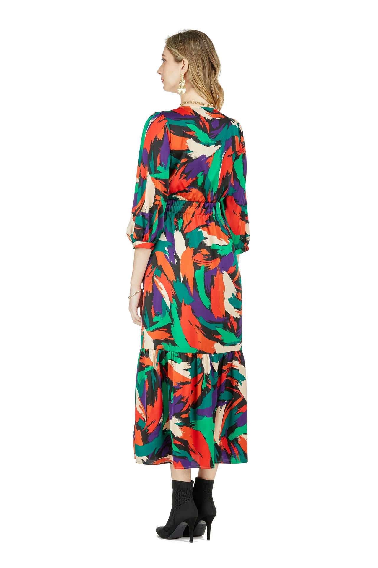 Spice Stroke Cinched Waist Maxi