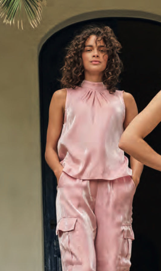 Pastel Pink Halter Top