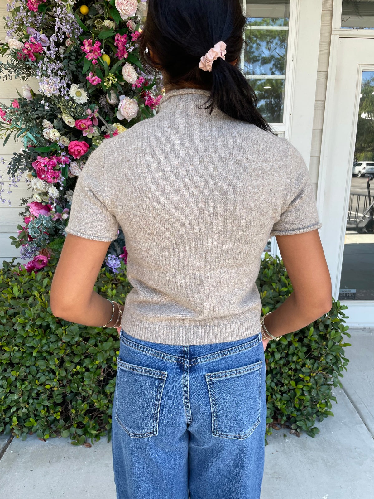 Short Sleeve Sweater - 2 Colors