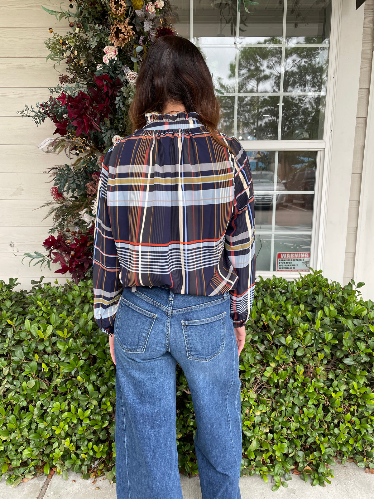 Midnight Plaid Top