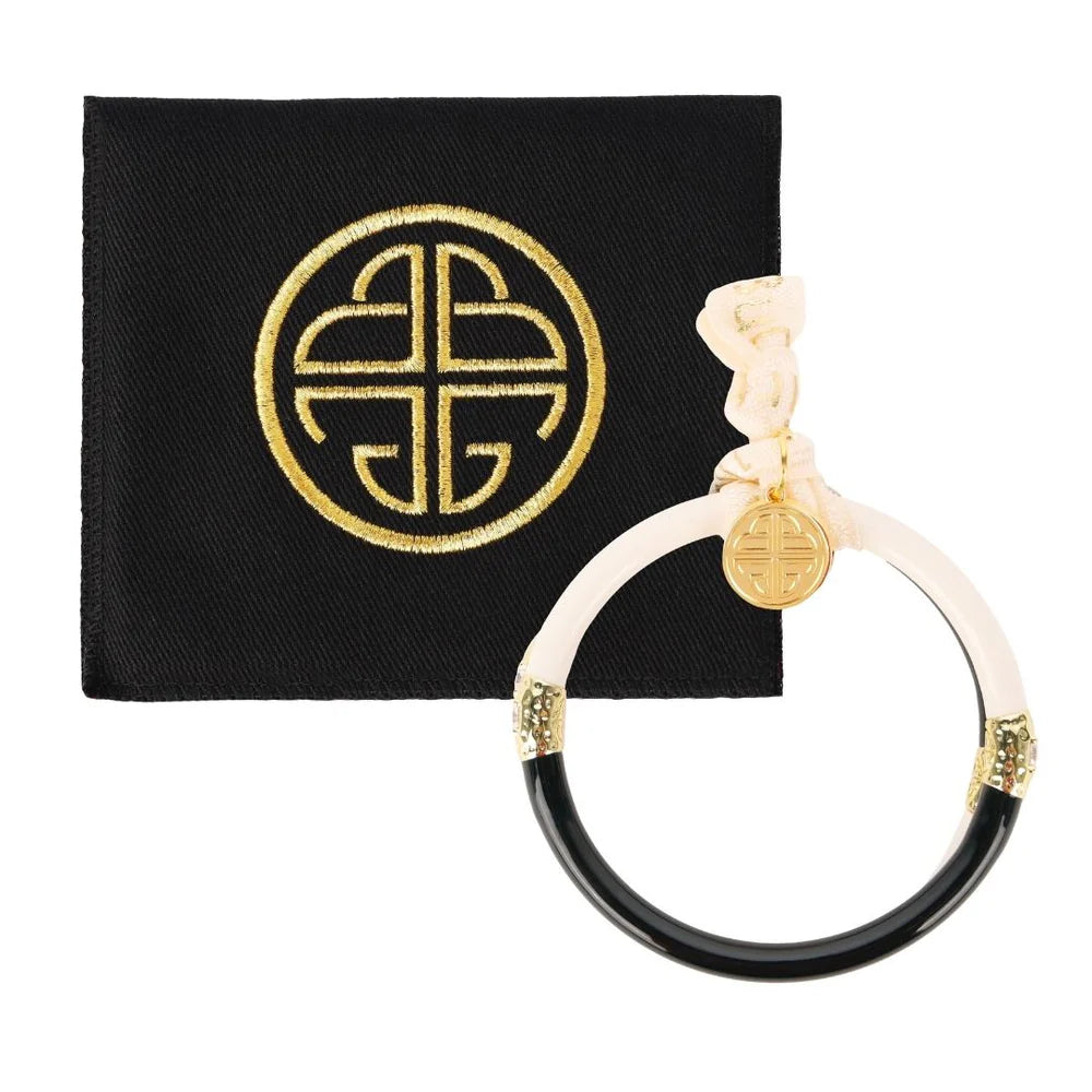 Yin & Yang All Weather Bangles - Black & Ivory