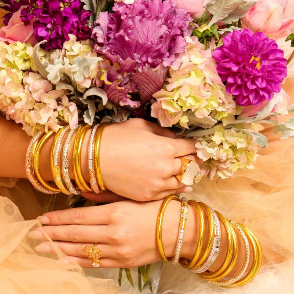Three Kings All Weather Bangles - Clear Crystal